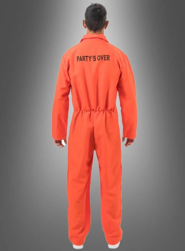 Gefangener Overall Kostüm orange