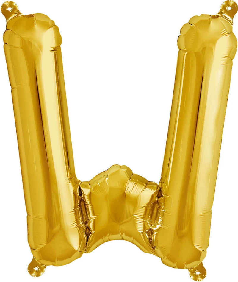 Buchstaben Ballon W Gold