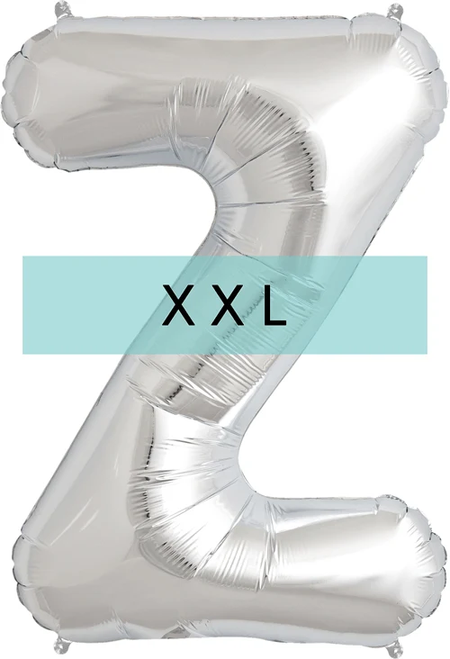Buchstaben Ballon Z XXL Silber