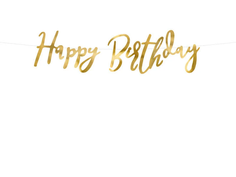 Girlande "Happy Birthday" Gold