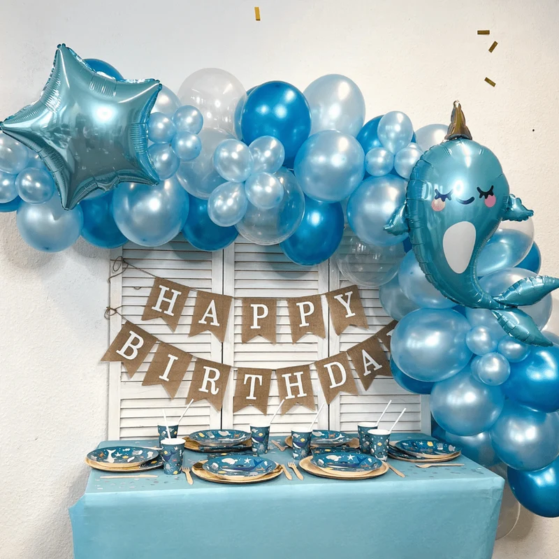 Luftballon Ø 30cm Pearl Hellblau 50 Stk.