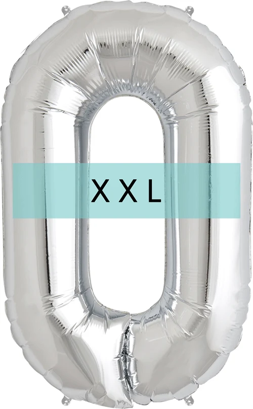 Buchstaben Ballon O XXL Silber