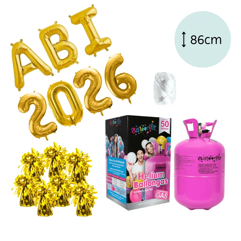 XXL Helium-Set "ABI 2026" Gold