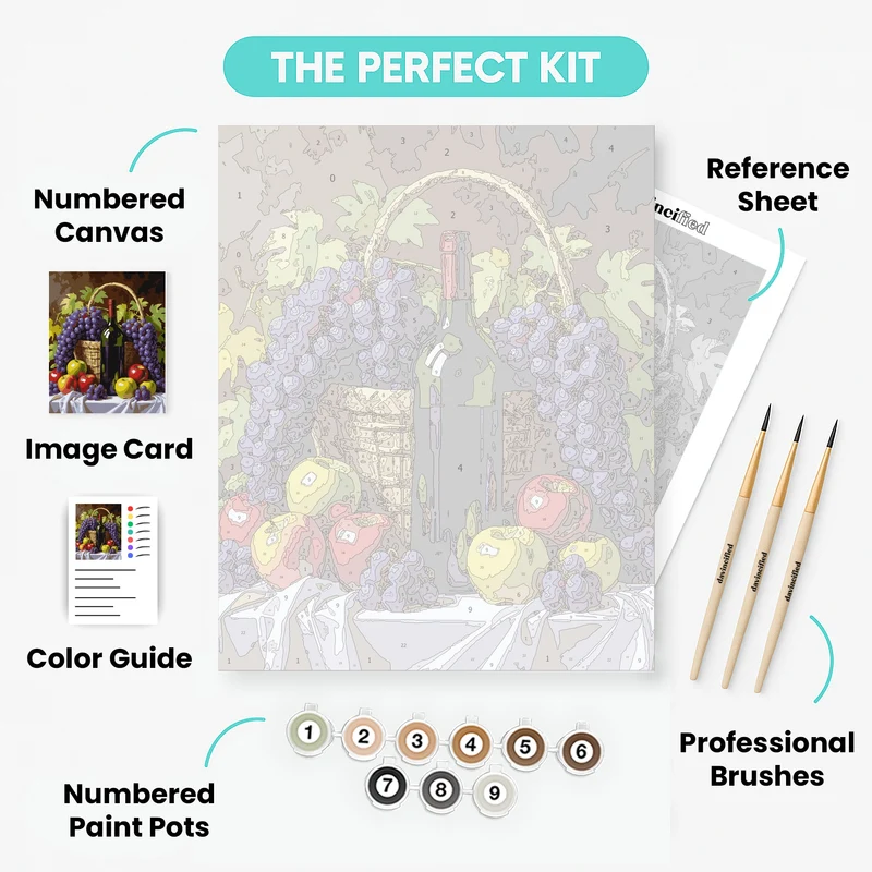Vineyard Harvest Still Life - Paint by Numbers Kit