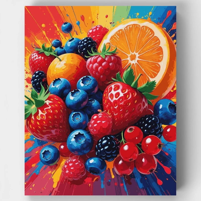 Vibrant Berry Burst - Paint by Numbers Kit