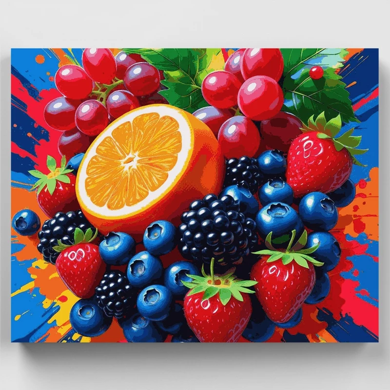 Vibrant Summer Berries - Paint by Numbers Kit