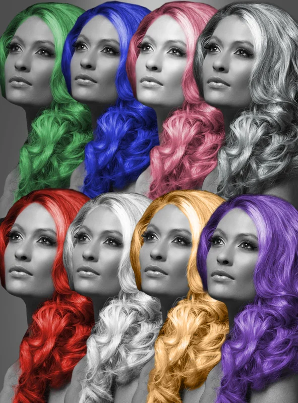 Farbiges Haarspray für Karneval