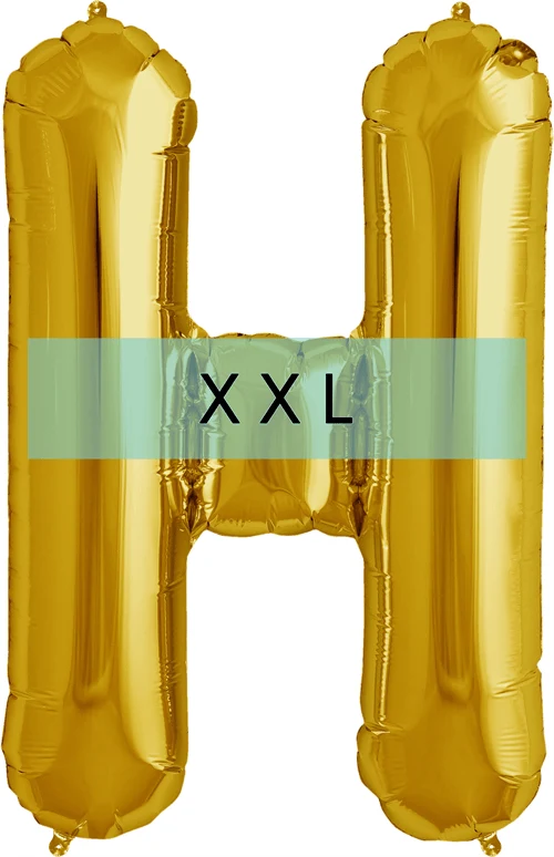 Buchstaben Ballon H XXL Gold