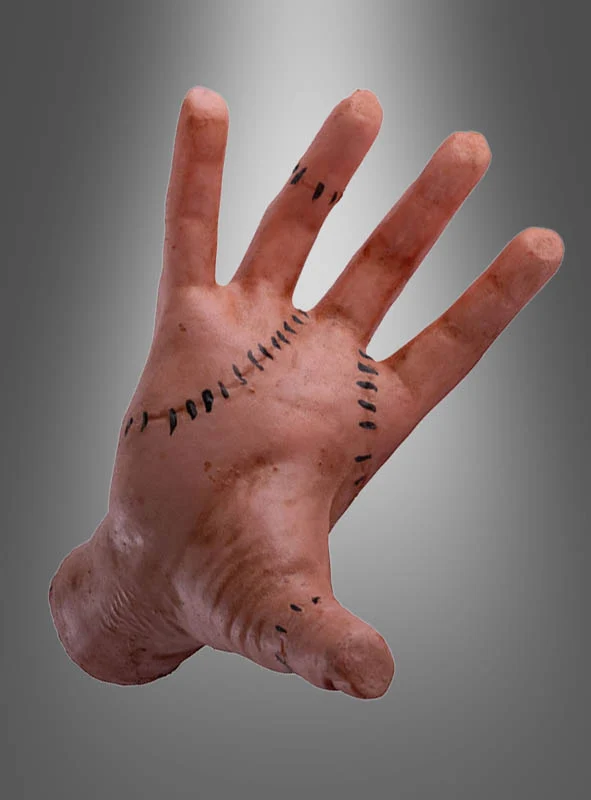 Hand mit Nähten Halloween Deko