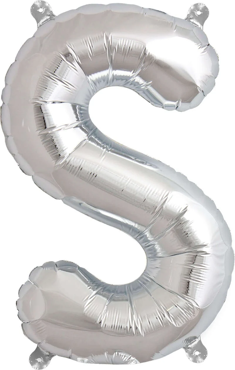 Buchstaben Ballon S Silber