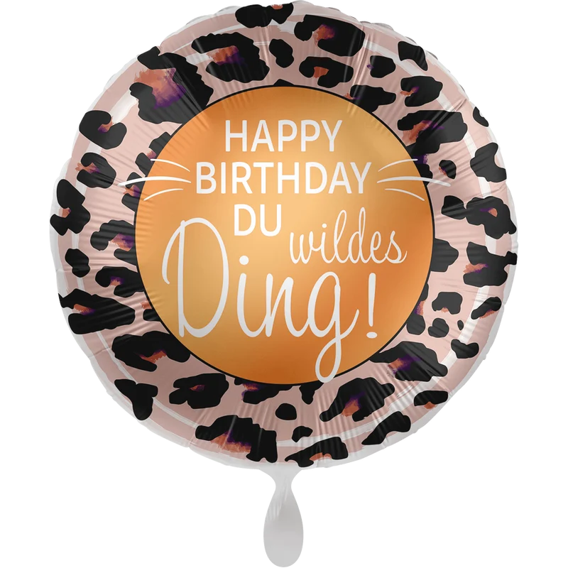 Geburtstagsballon "Happy Birthday Du wildes Ding"