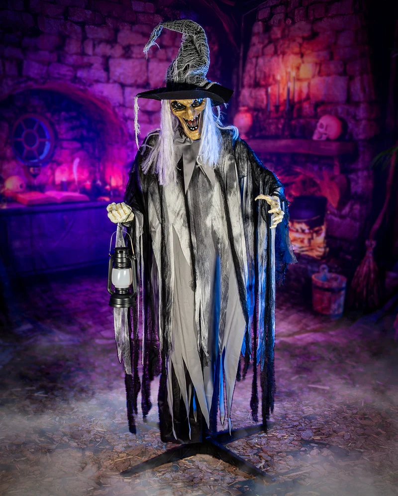 Fetzenhexe Velmora Halloween Animatronic 213cm