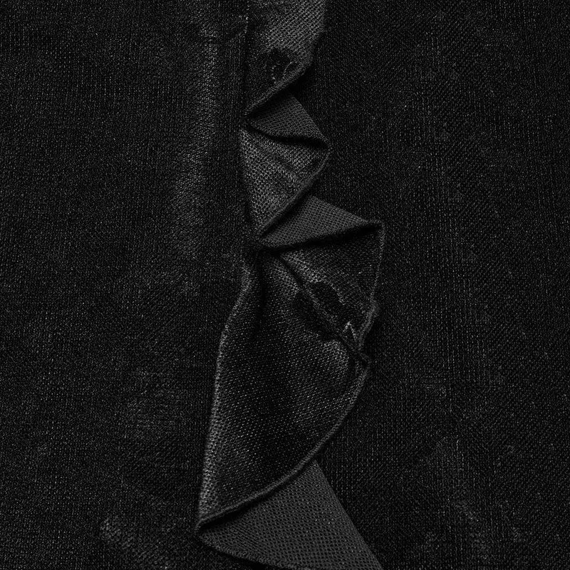 Gothic-Ballkleid aus Netzstoff mit Rüschen für Damen
