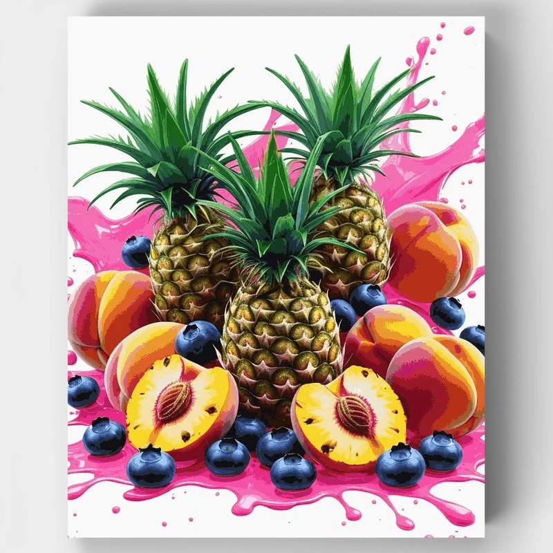Tropical Fruit Splash - Paint by Numbers Kit