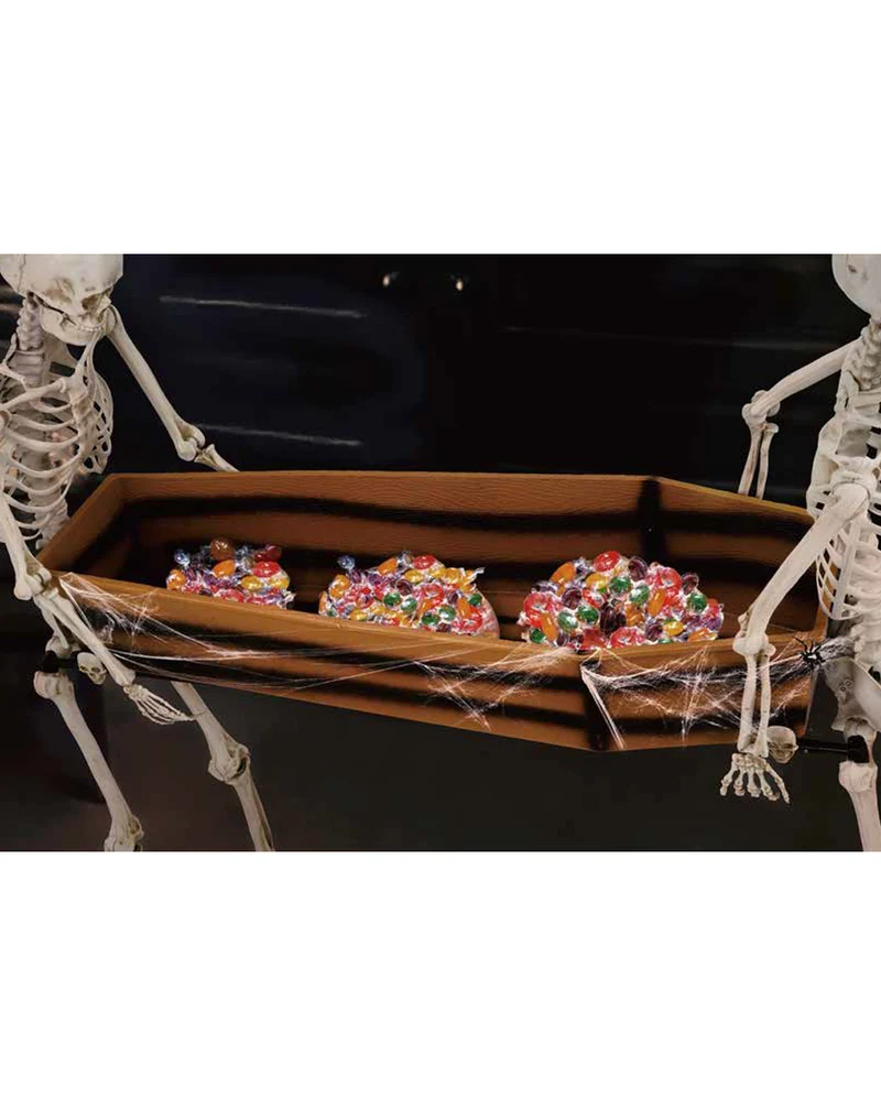 Zwei Lebensgroße Skelette die einen Sarg tragen 152cm