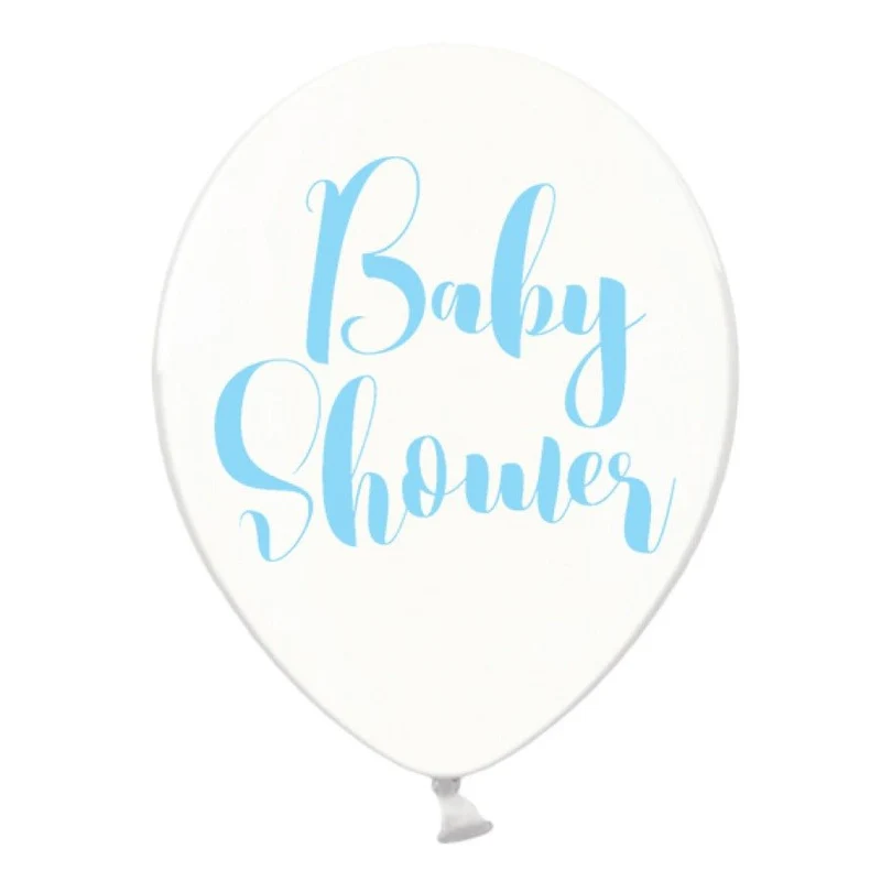 Luftballons Ø 30cm "Baby Shower" Hellblau 10 Stk.