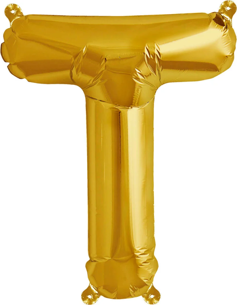 Buchstaben Ballon T Gold