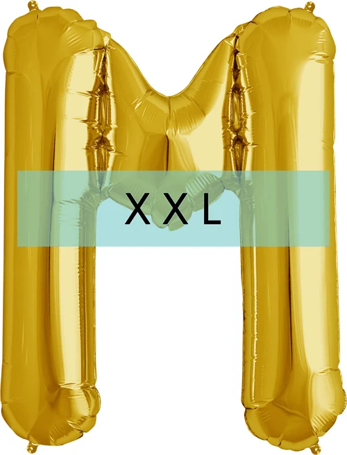 Buchstaben Ballon M XXL Gold