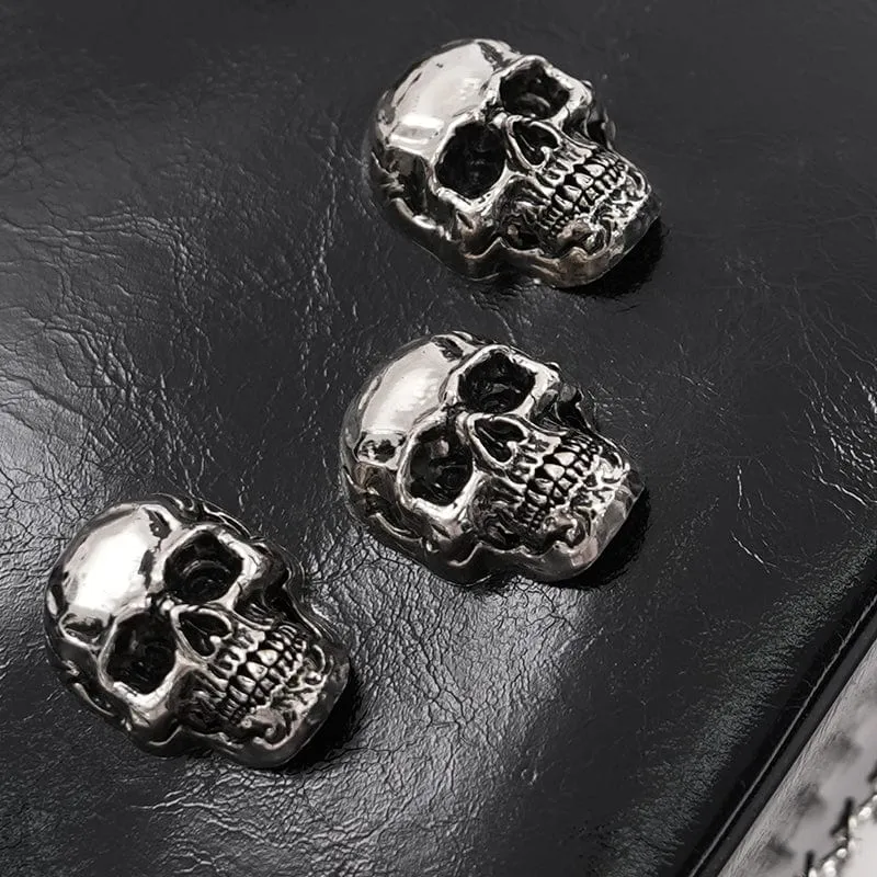 Damen Handtasche mit Punk-Totenkopf und Kette