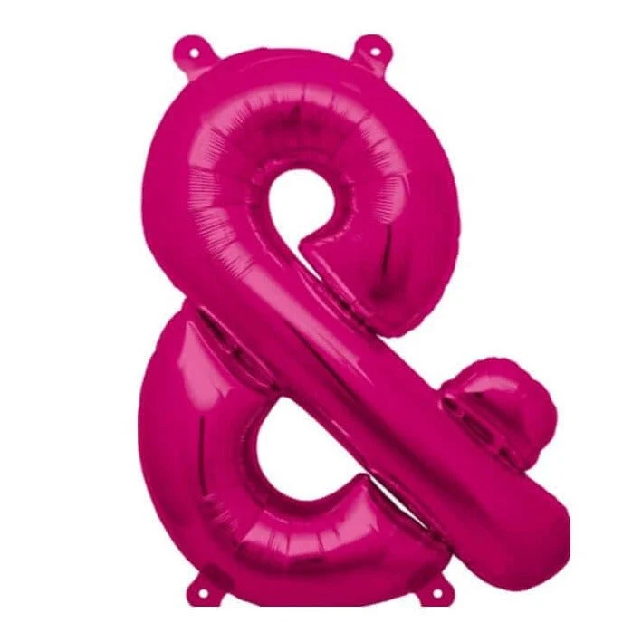 Buchstaben Ballon &-Zeichen XXL Pink