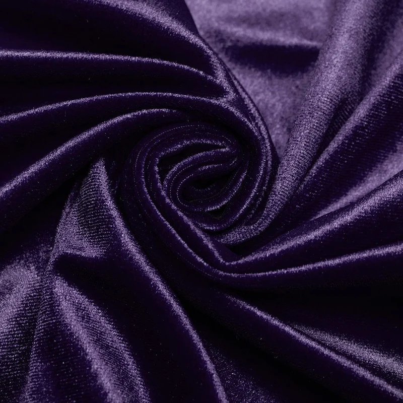 Gothic Irregular Gradient Velvet Shirt für Damen Violett