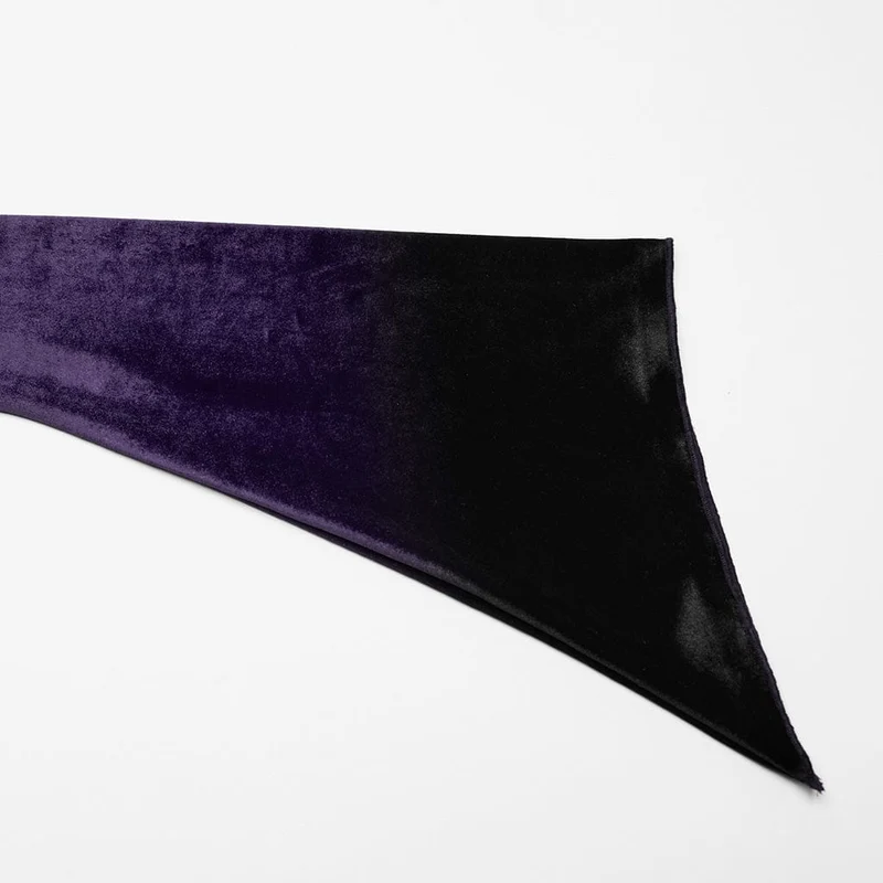 Gothic Irregular Gradient Velvet Shirt für Damen Violett