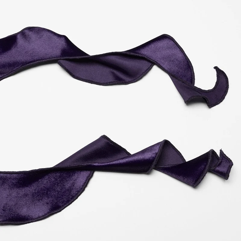 Gothic Irregular Gradient Velvet Shirt für Damen Violett