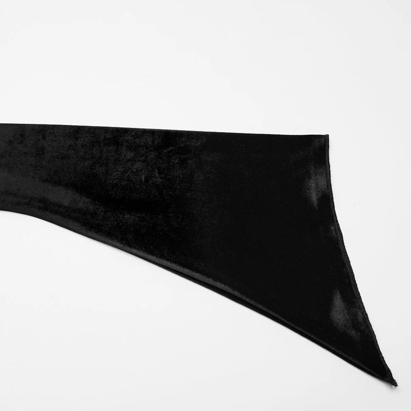 Gothic-Hemd aus Samt mit unregelmäßigem Farbverlauf für Damen
