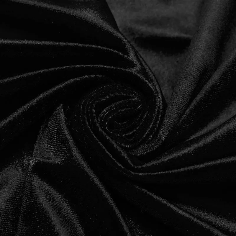 Gothic-Hemd aus Samt mit unregelmäßigem Farbverlauf für Damen