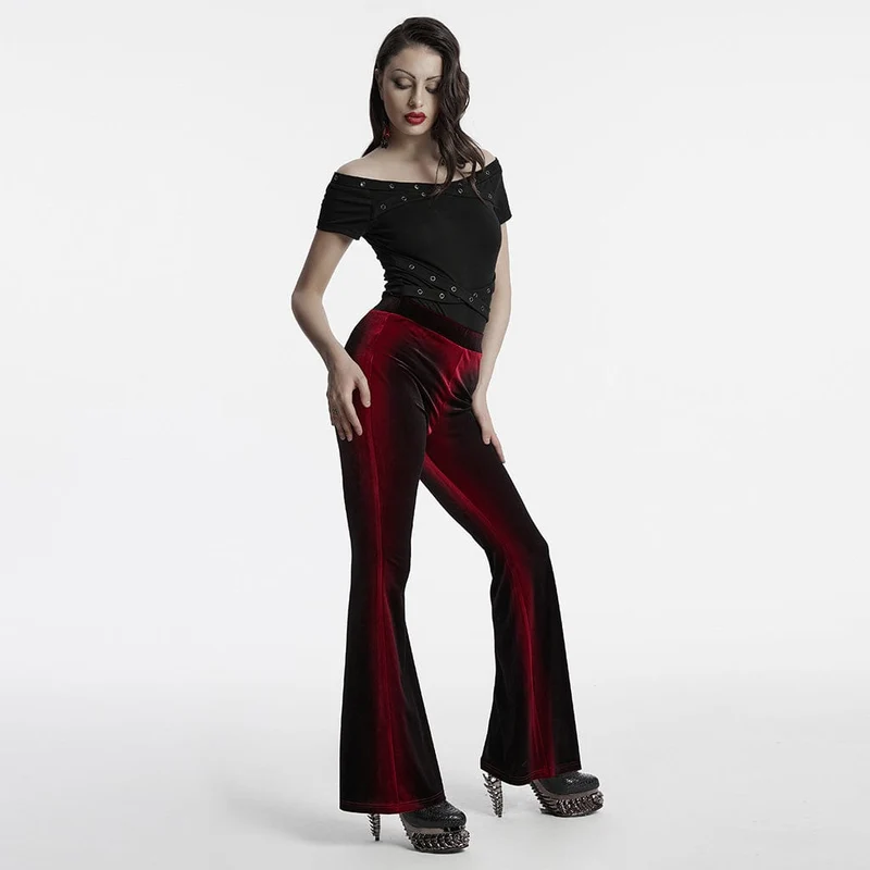 Gothic-Shirt mit schulterfreien Ösenträgern für Damen