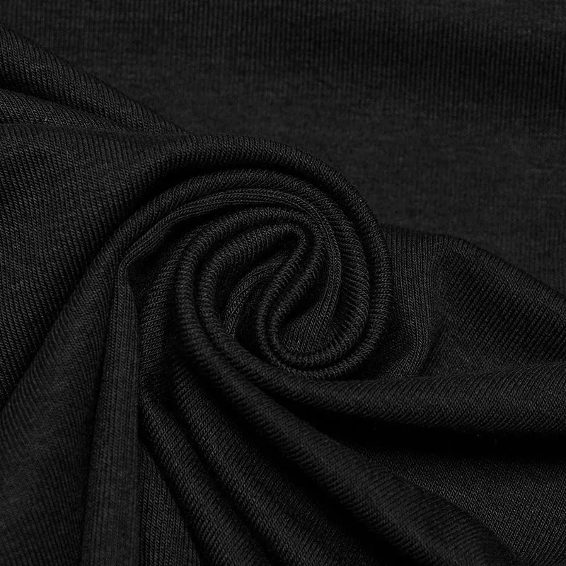 Gothic-Shirt mit schulterfreien Ösenträgern für Damen