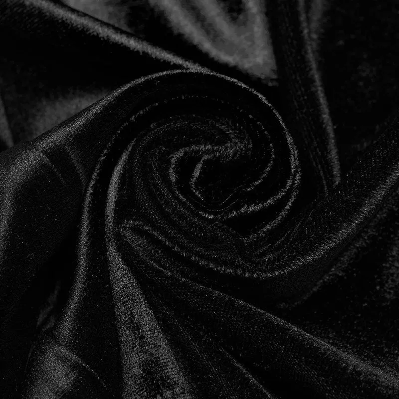 Gothic Schlaghose aus Samt mit Kordelzug für Damen