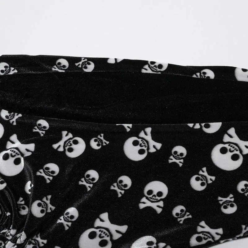 Gothic Schlaghose aus Netzstoff mit Kordelzug für Damen