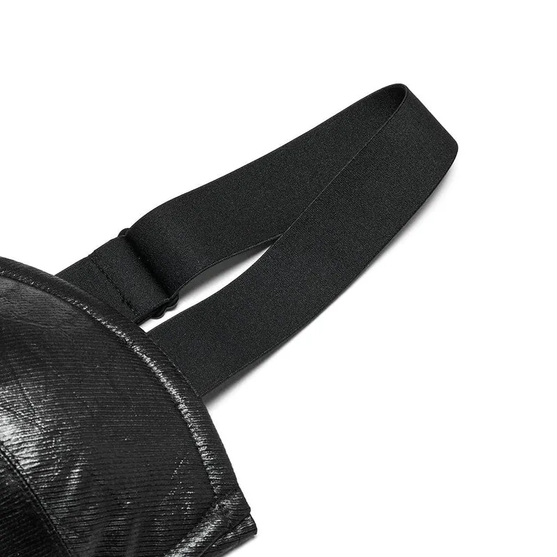 Punk-Weste aus Kunstleder für Damen