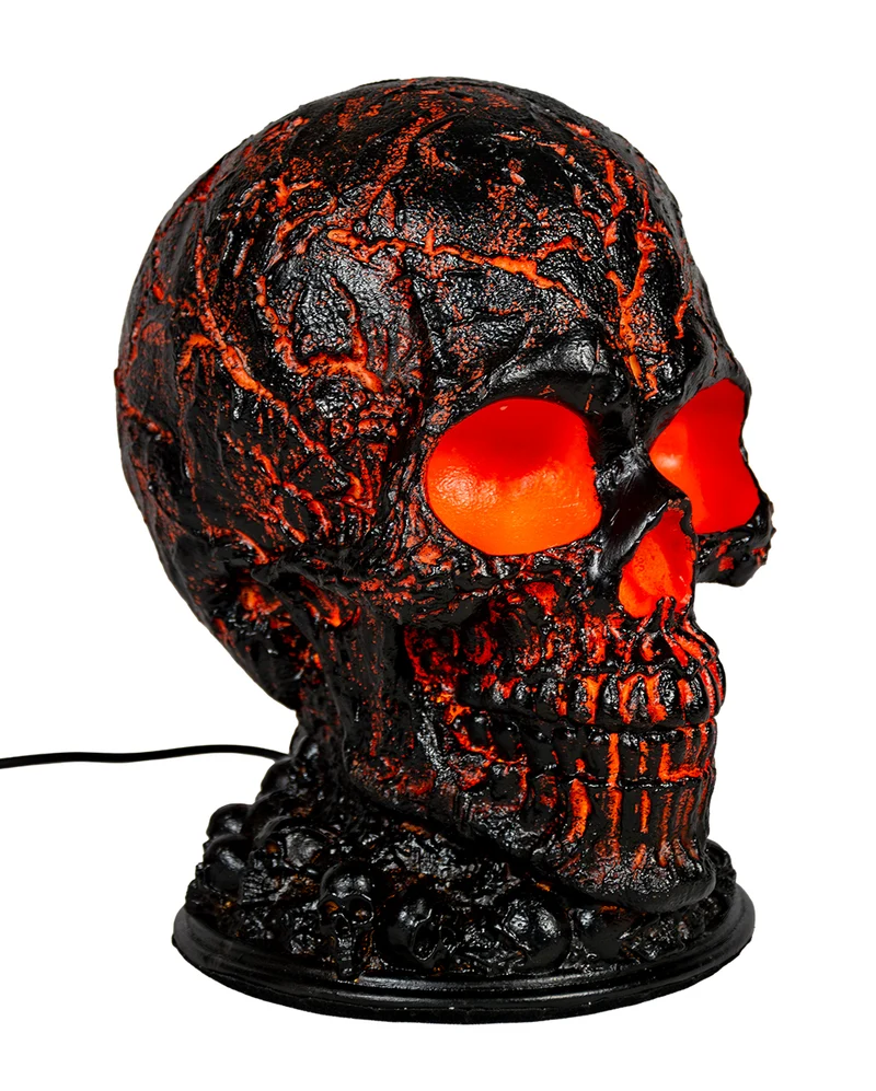 "Lava Stein" Totenschädel Lampe 20cm