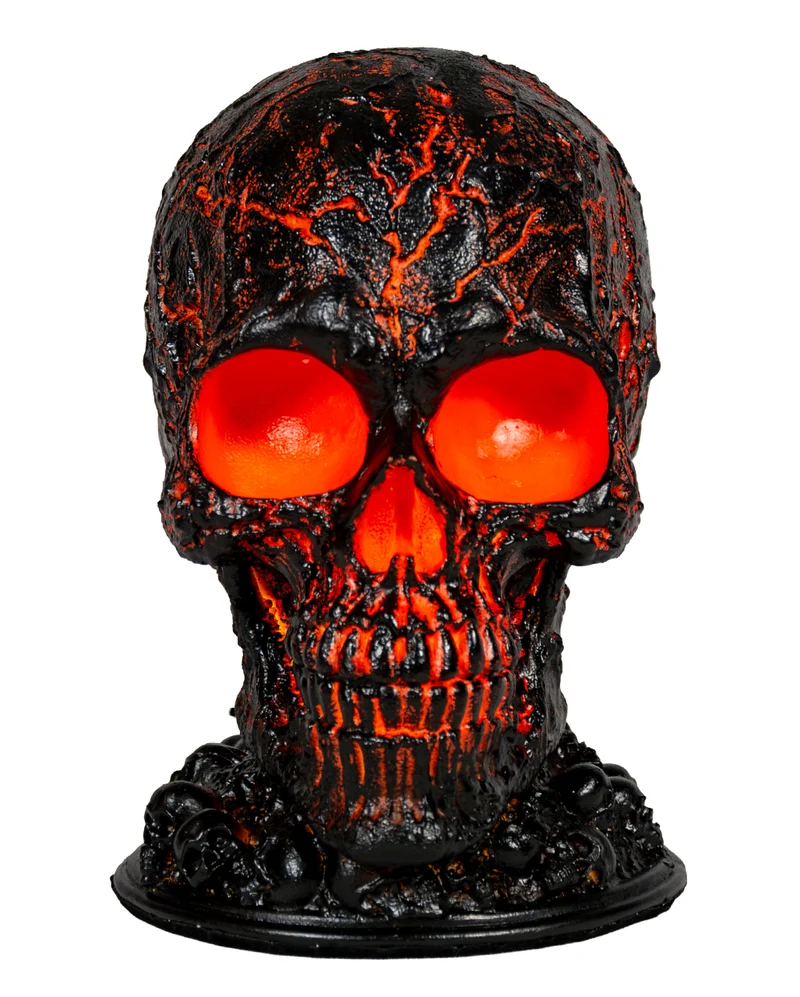 "Lava Stein" Totenschädel Lampe 20cm