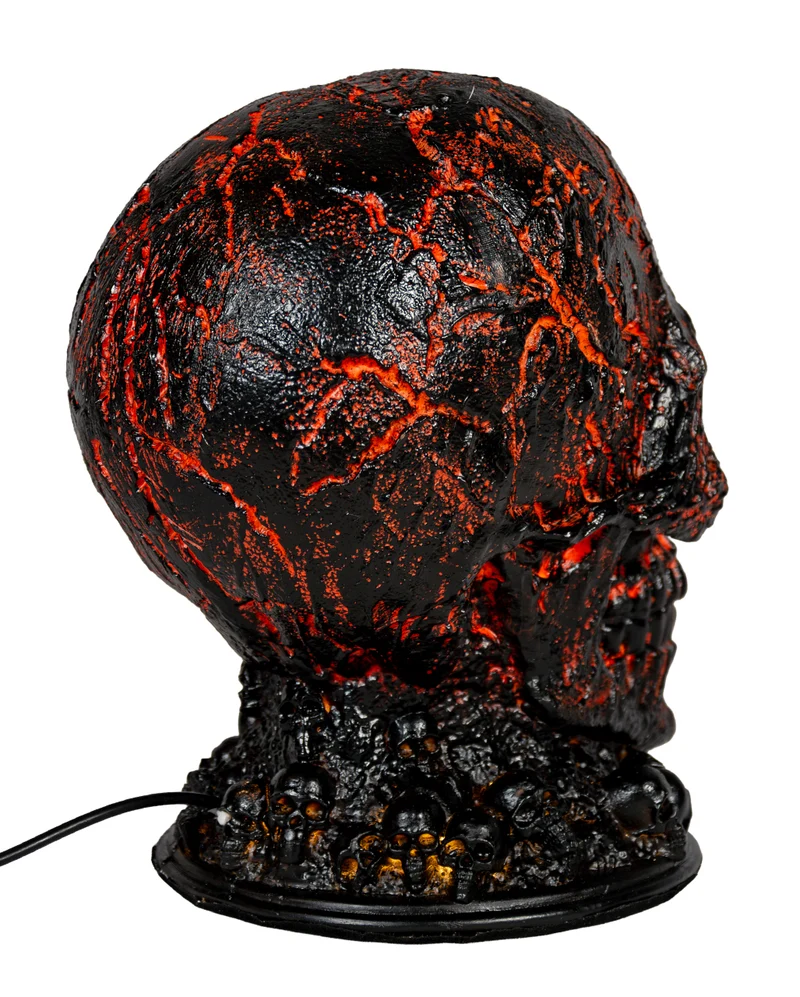 "Lava Stein" Totenschädel Lampe 20cm