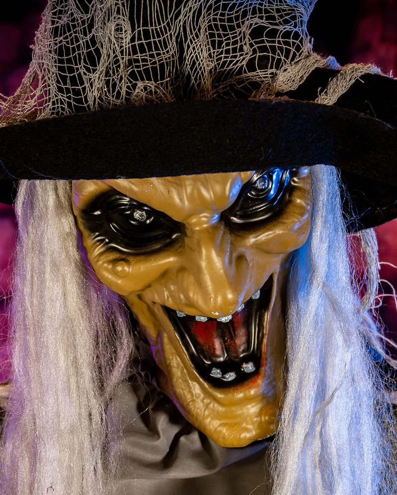 Velmora die Hexe Halloween Animatronic 213cm