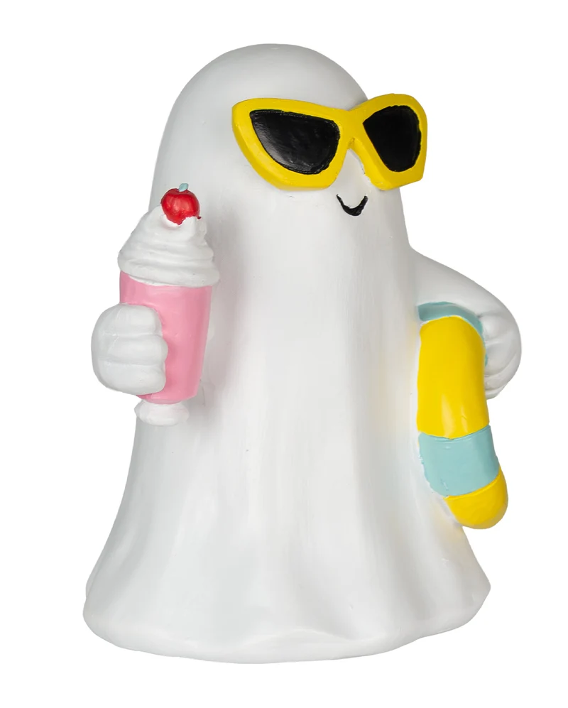 Summerween Gespenst mit Milkshake & Schwimmreifen 15,5cm