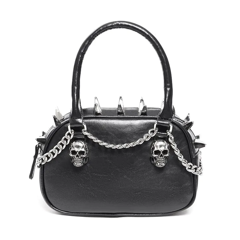 Mit Punk-Totenkopf verzierte Handtasche für Damen