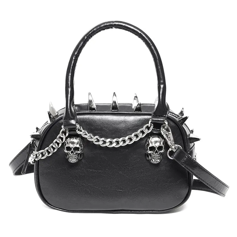 Mit Punk-Totenkopf verzierte Handtasche für Damen