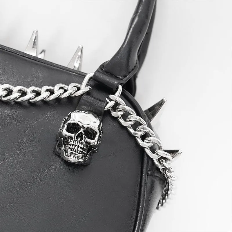 Mit Punk-Totenkopf verzierte Handtasche für Damen