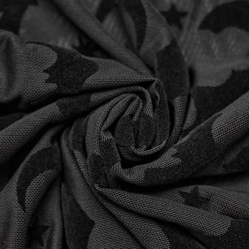 Damen-Gothic-Fledermaus-Mesh-Shirt in Übergröße