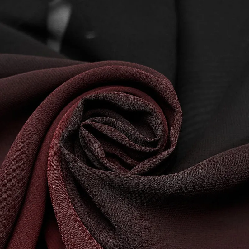 Herren-Hemd aus transparentem Chiffon mit Schnürung und Farbverlauf im Gothic-Stil
