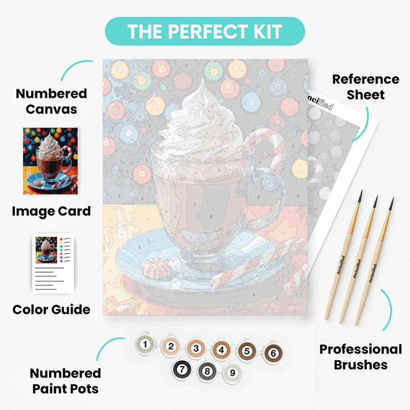 Festive Hot Chocolate - Paint by Numbers Kit