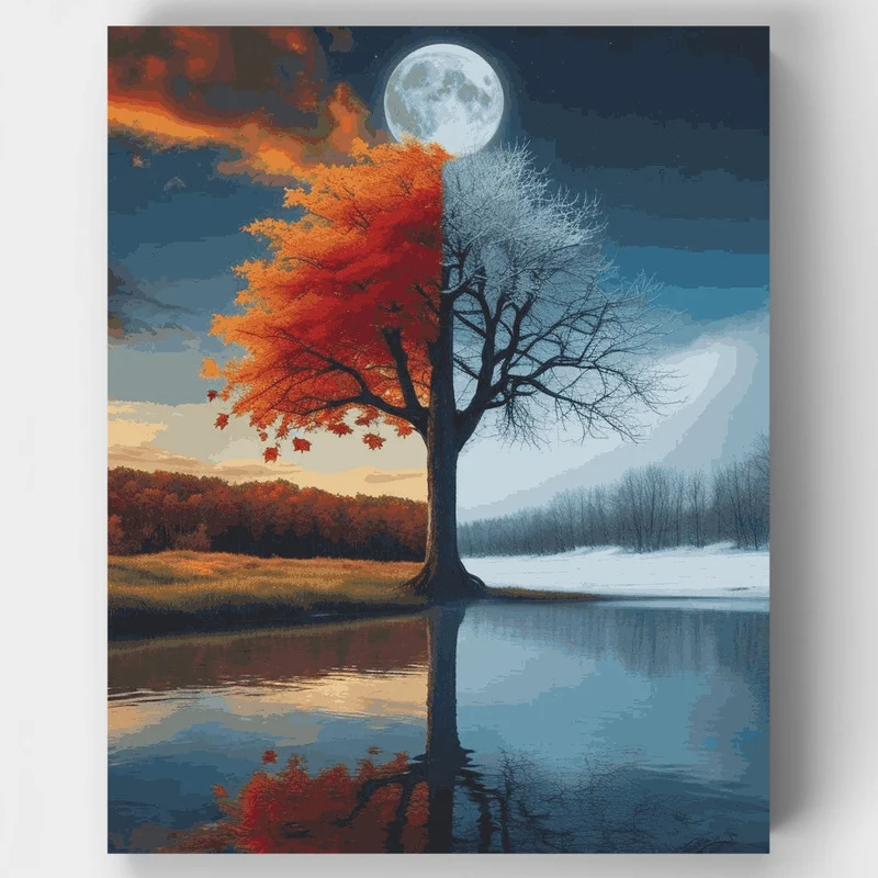 Four Seasons Tree - Paint by Numbers Kit