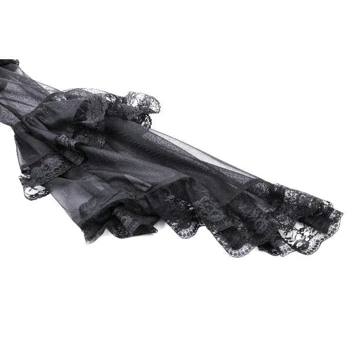 Gothic-Ballkleid für Damen mit schulterfreiem Spitzeneinsatz, ideal als Hochzeitskleid