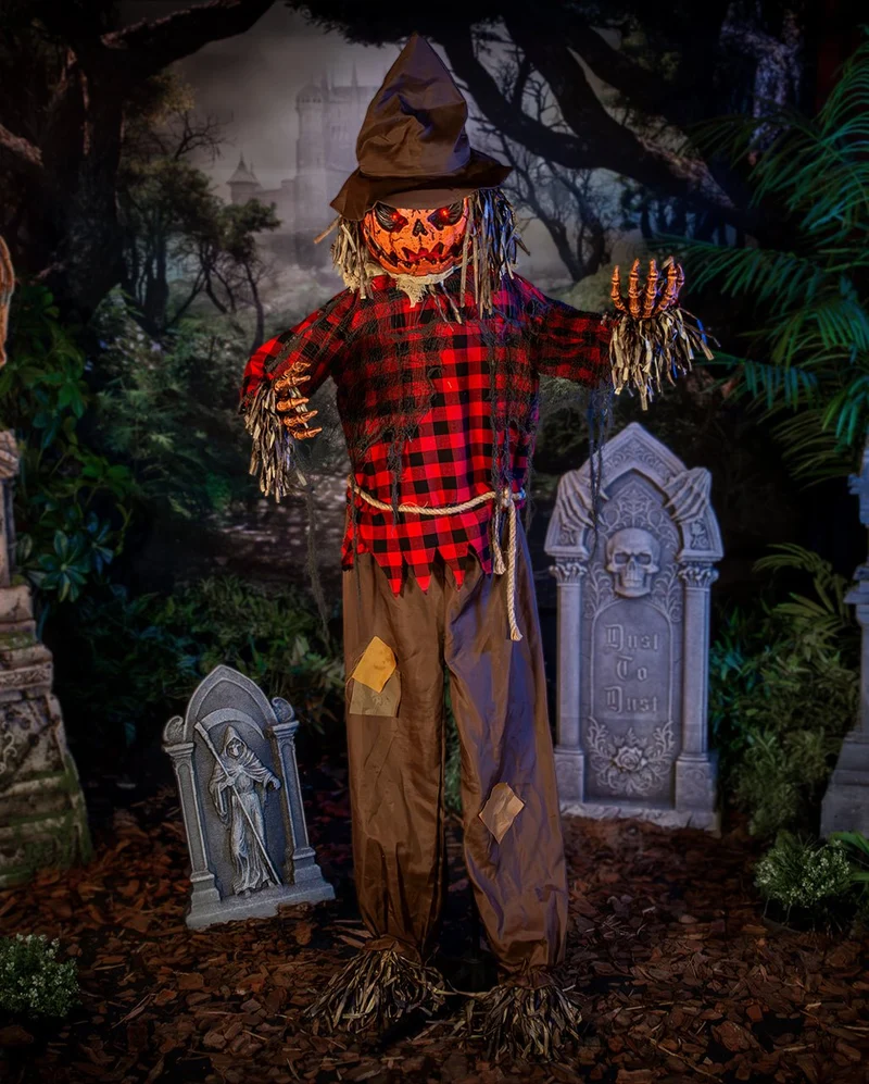 The Hollow Harvester Animatronic mit Kürbisgesicht 198cm