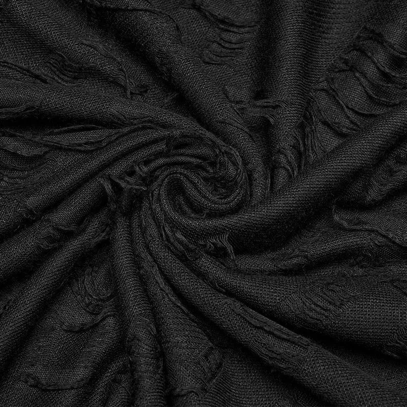 Damen Punk Unregelmäßig Zerrissen Musik Festival Kleid mit Kapuze