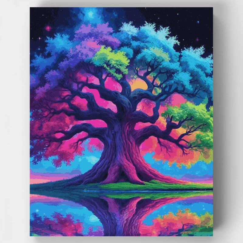 Cosmic Tree of Dreams - Paint by Numbers Kit